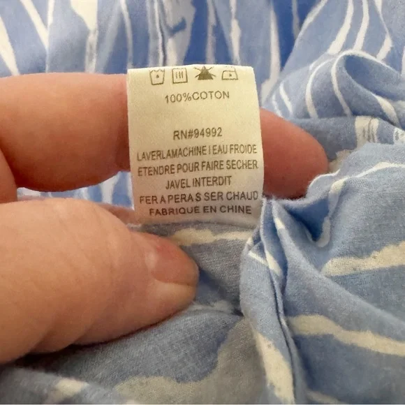 PATRIZIA LUCA BLUE AND WHITE COTTON TOP SIZE S - Picture 5 of 6